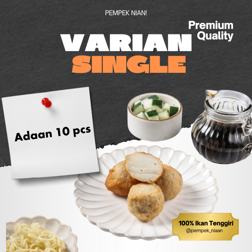 

Pempek Adaan 10 I Pempek Jumbo Premium I 100% Ikan Tenggiri - Telor Utuh I Pempek Nian!