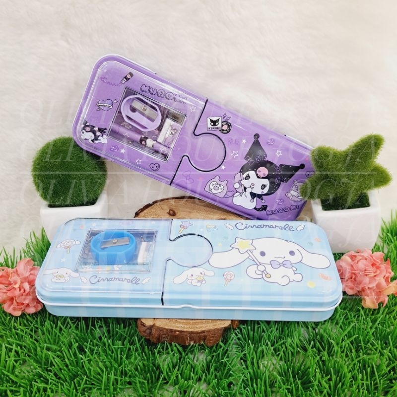 

Stationary Set Kaleng Kuromi 5in1 Pensil Case Cinnamoroll Set 5in1