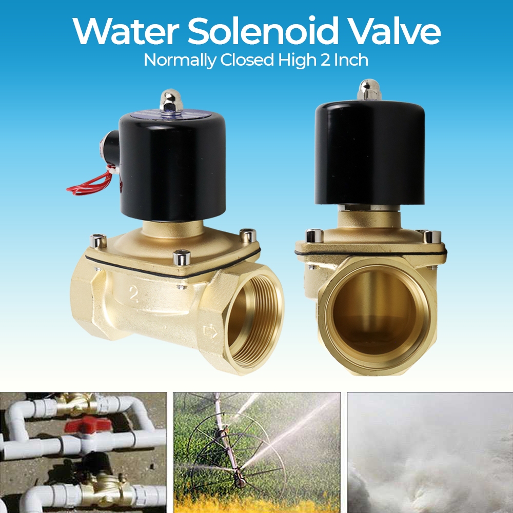 Selenoid Valve 2inchi Solenoid Water Valve Keran Otomatis Valve Normally Closed - 2W-500-50