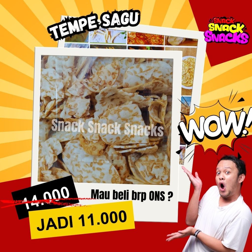 

TEMPE SAGU GURIH RENYAH BERKUALITAS | SNACK SNACK SNACKS | SUPPLIER ANEKA SNACK