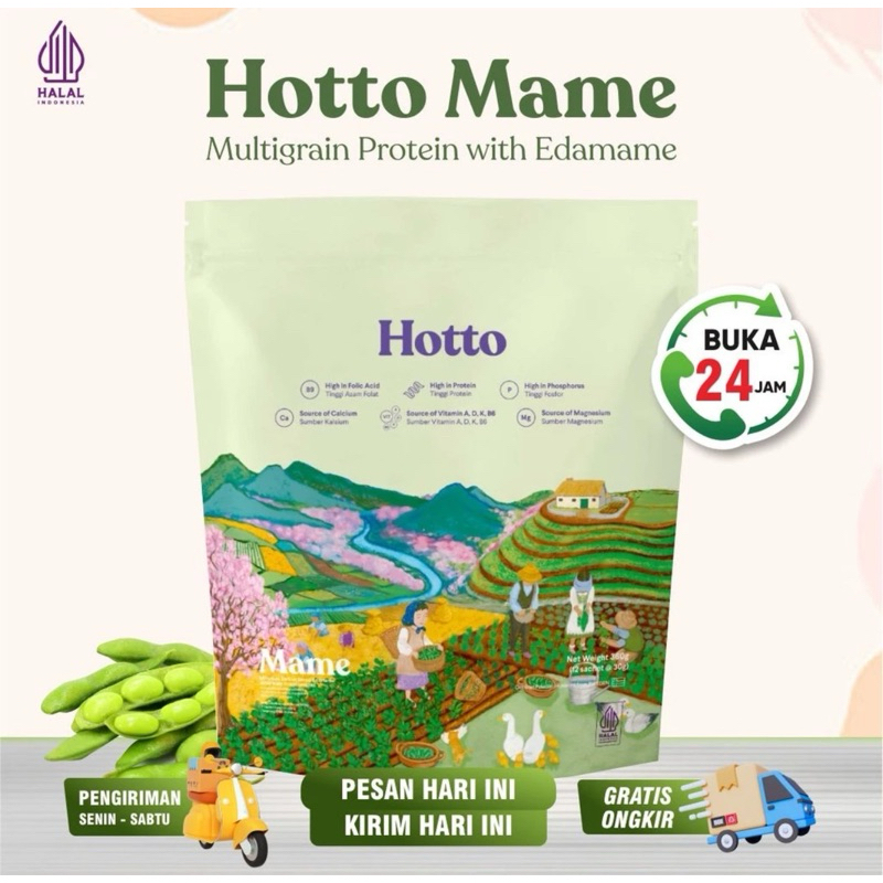 

Hotto Purto Edamame Multigrain (1 Pouch x 12 Sachet ) - Rasa Mame Original
