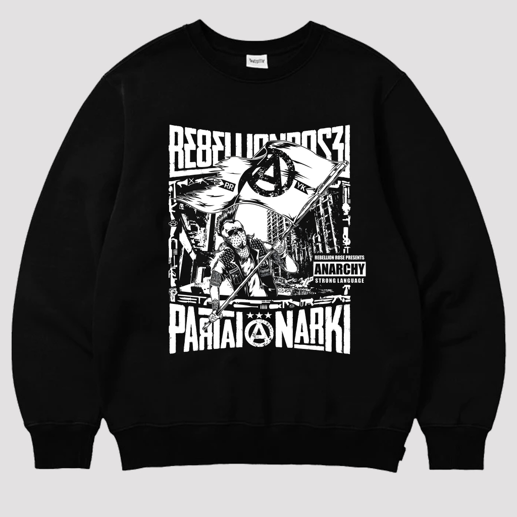 SWEATER CREWNECK REBELLION ROSE / JAKET BAND REBELLION ROSE