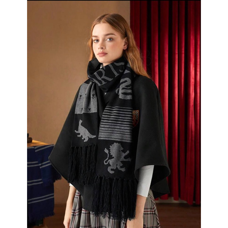 HARRY POTTER X SHEIN Black Long Scarf, Comfortable And Soft For Everyday Use
