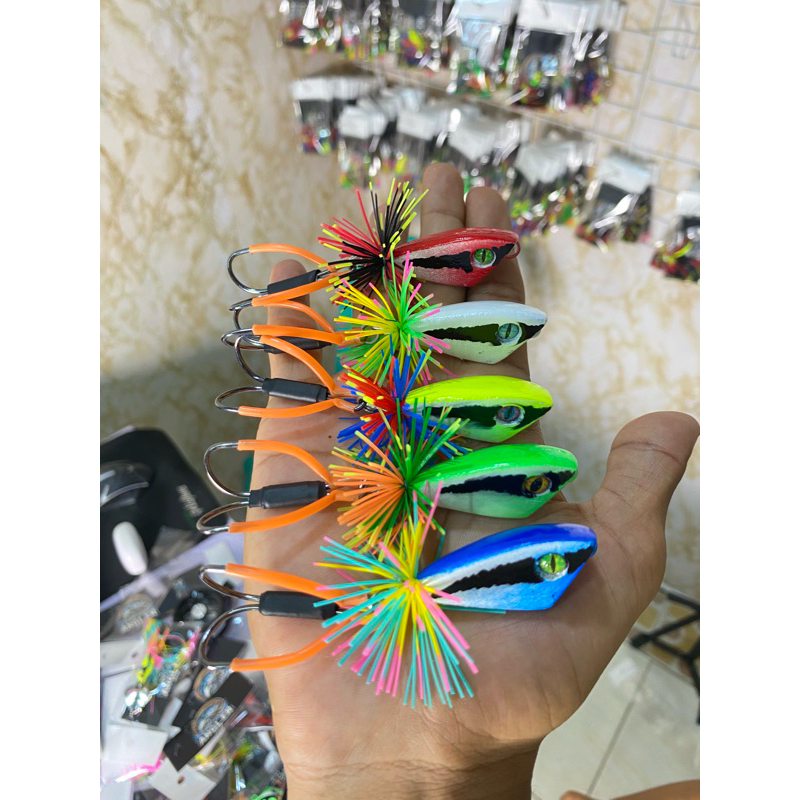 Jump frog triangle size 3,5cm umpan casting gabus/toman murah