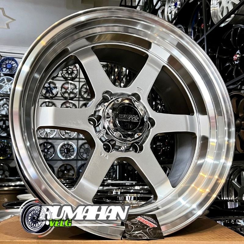 velg racing mobil ring 18 TE37 SSW ORIGINAL velg racing mobil R18 velg racing Pajero velg mobil Fort