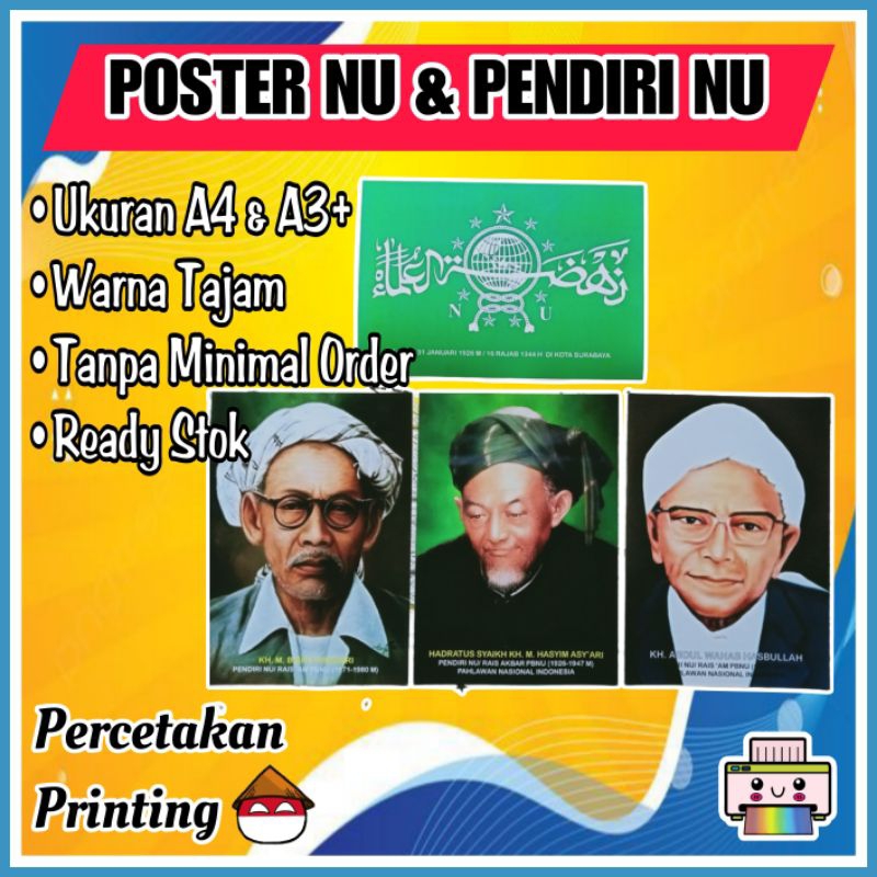 POSTER NU & PENDIRI NU A3+