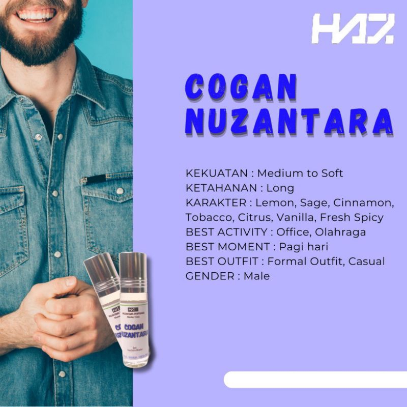 Parfum Ganteng COGAN NUZANTARA 6ml Master Class (Awet Segar)