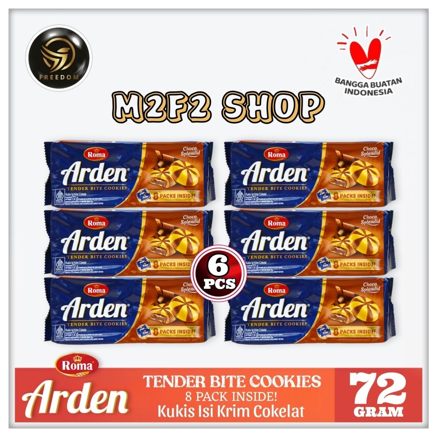 

Roma Arden Tender Bite Cookies Choco Splendid | Biskuit Kukis Krim Cokelat - 72 gr (Kemasan 6 Pcs)