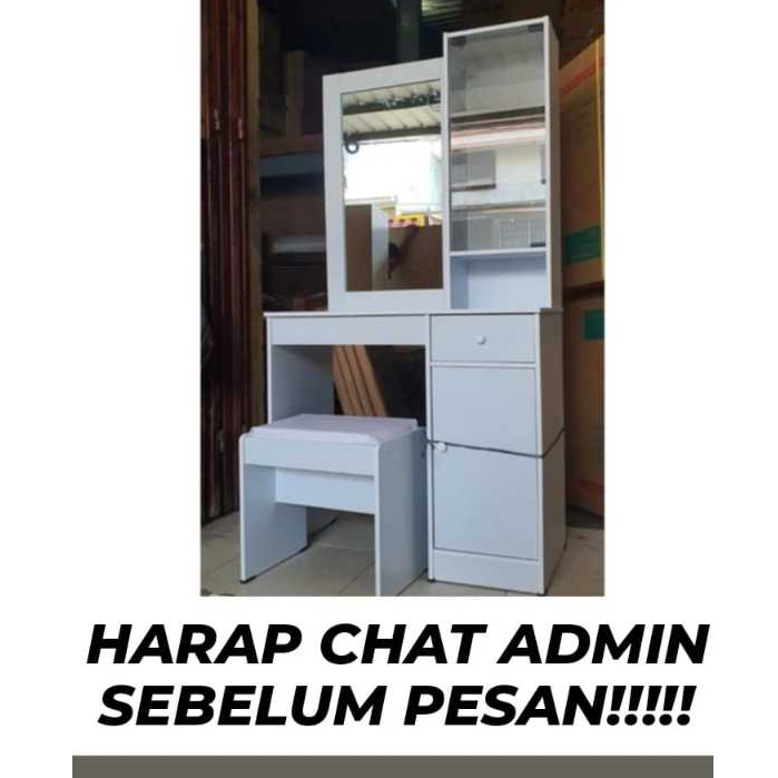 MEJA RIAS / LEMARI RIAS MINIMALIS BANGKU & LACI