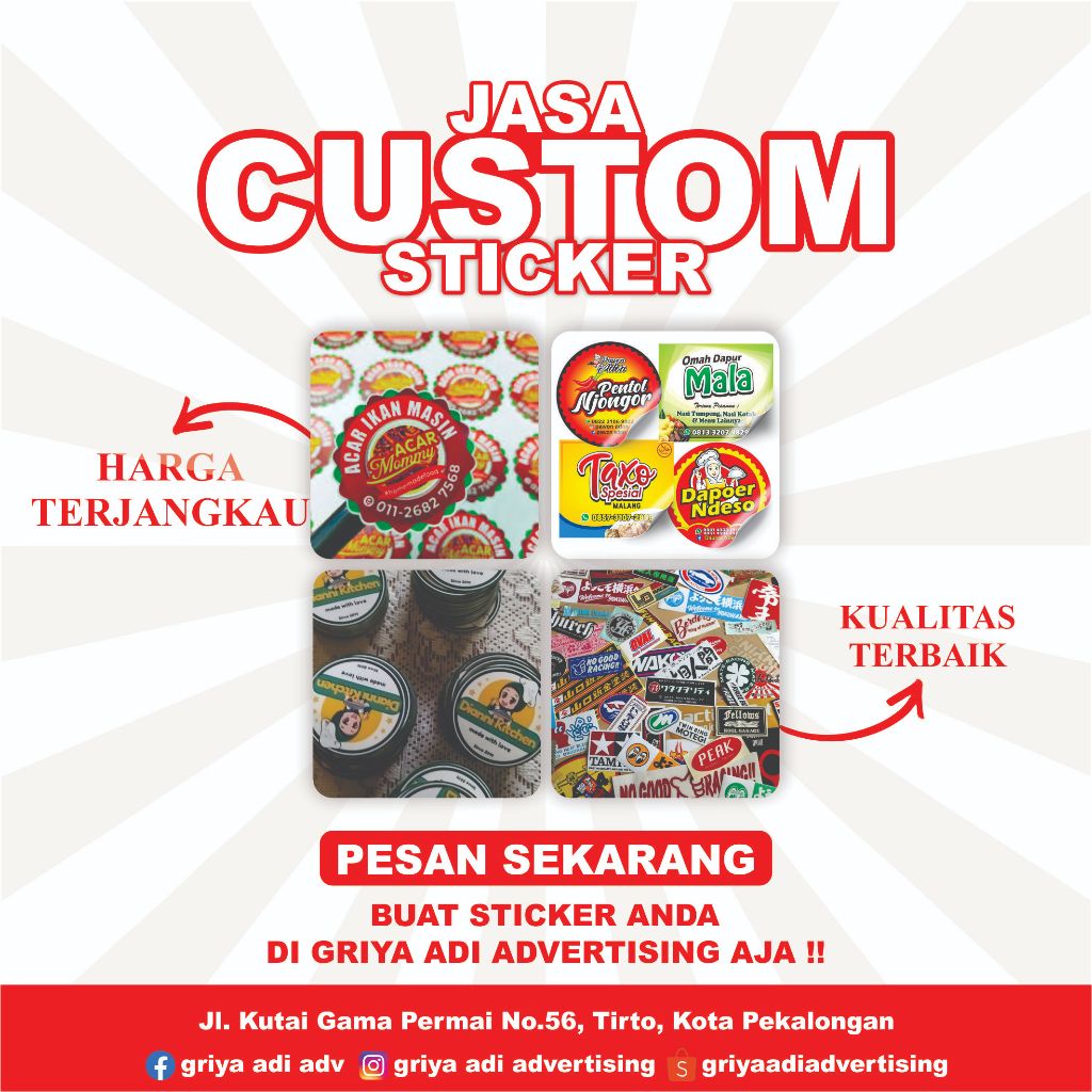 

CUSTOM STICKER SESUAI SELERA ANDA