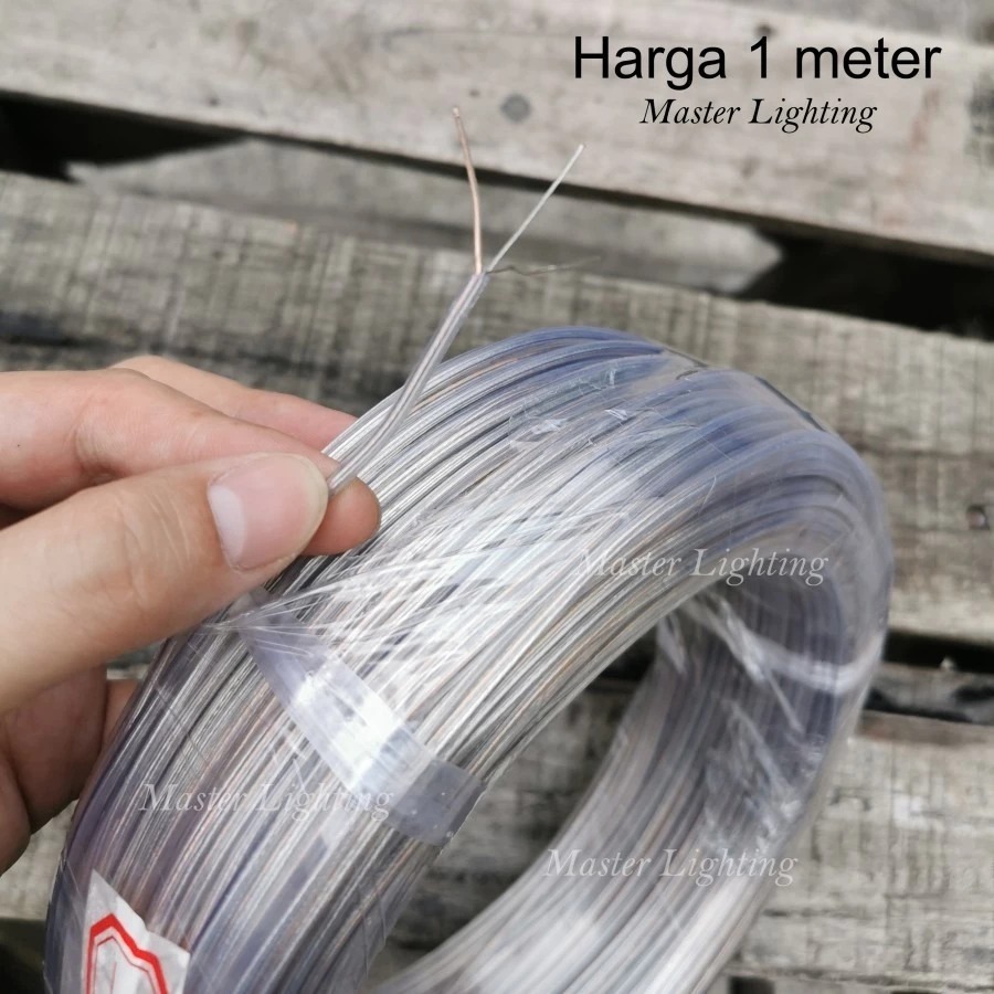 Kabel sling stainless baja warna bening transparan hitam untuk lampu gantung TU2T