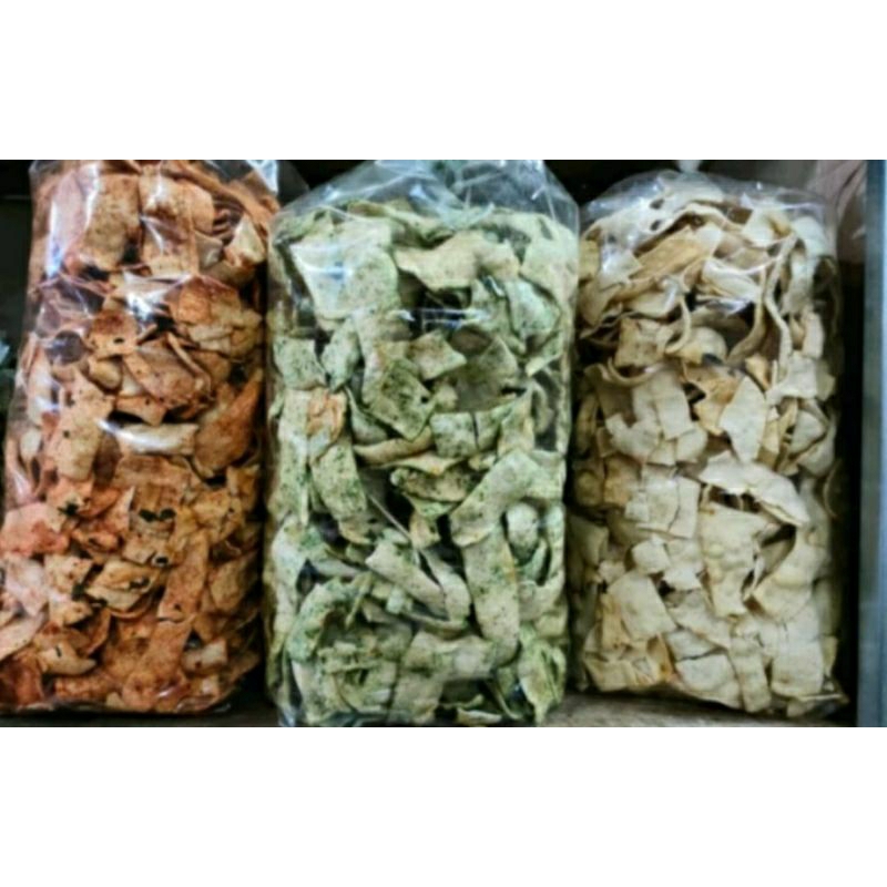 

kerupuk slondok 200 gram, pedas dan asin