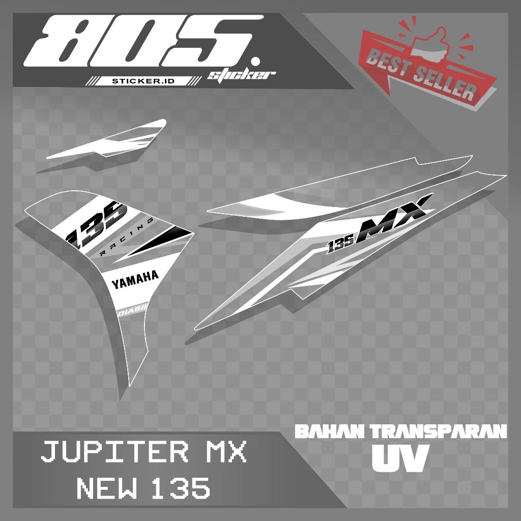 STRIPING TRANSPARAN JUPITER MX NEW 135/STIKER MX 135 NEW TRANSPARAN TERBARU