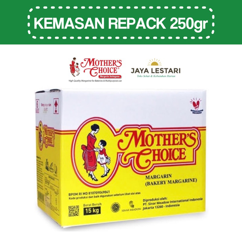 

Mothers Choice Margarin (Repack 250g)