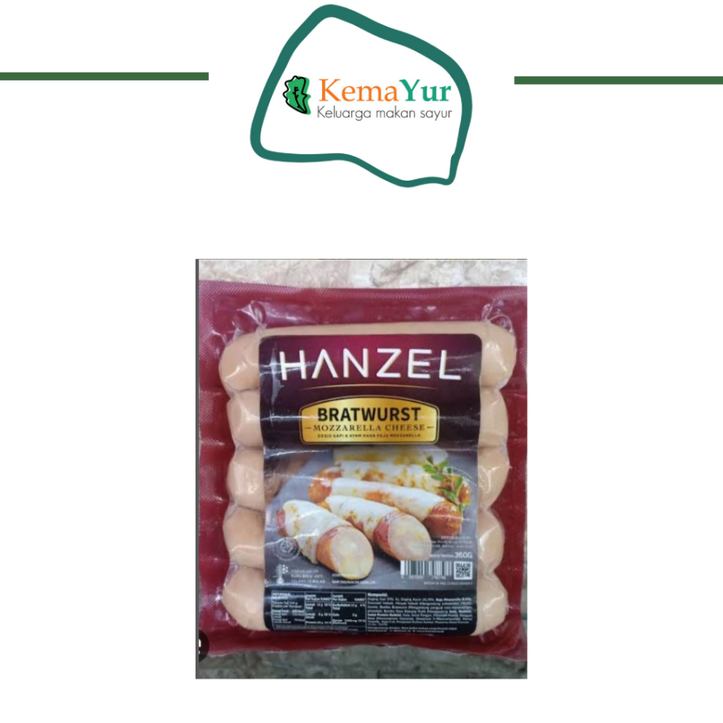 

FROZEN HANZEL BRATWURST MOZZARELLA CHEESE 360gr