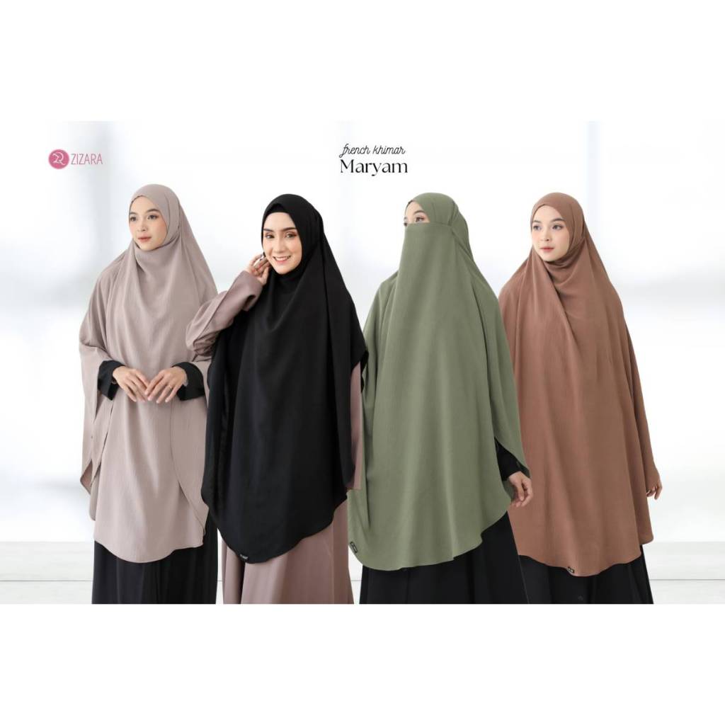 French Khimar Maryam Zizara Jilbab Syari Instan Hijab Umroh
