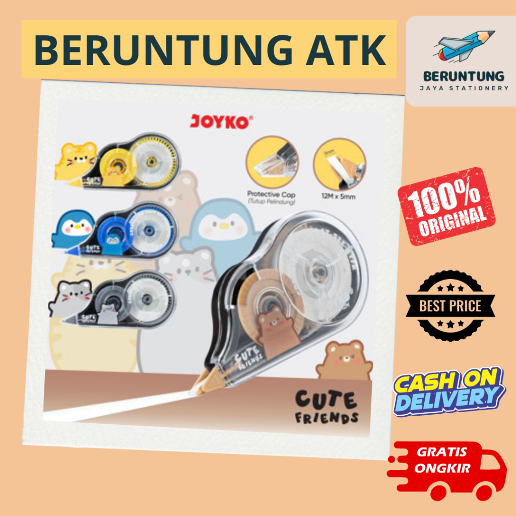 

Tip-ex Kertas Joyko Edisi Cute CT-522-CTFR 12M