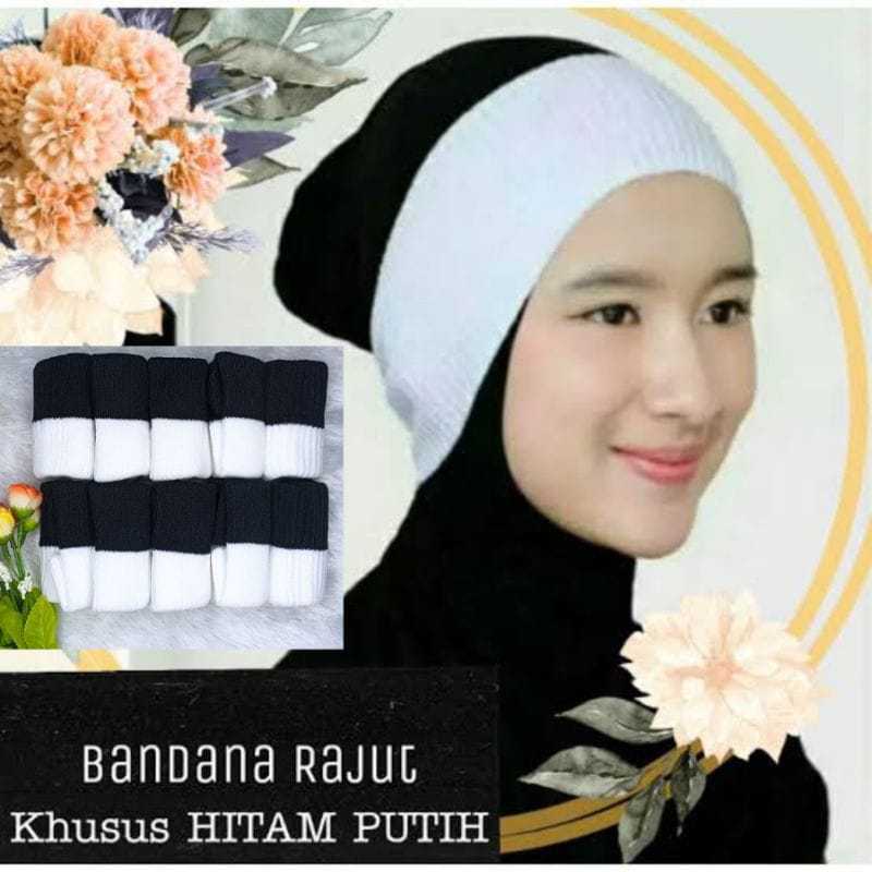 Ciput inner Rajut 2 warna  Hitam Putih