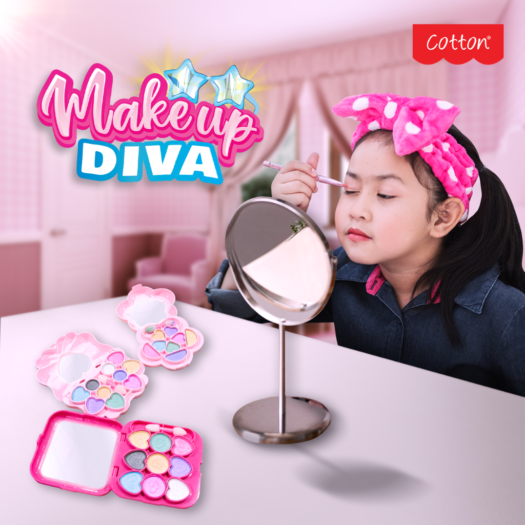 MAKE UP DIVA COTTON Mainan Anak Perempuan Mainan Make Up Anak Dandan Anak Aman Untuk Anak Mainan Tat
