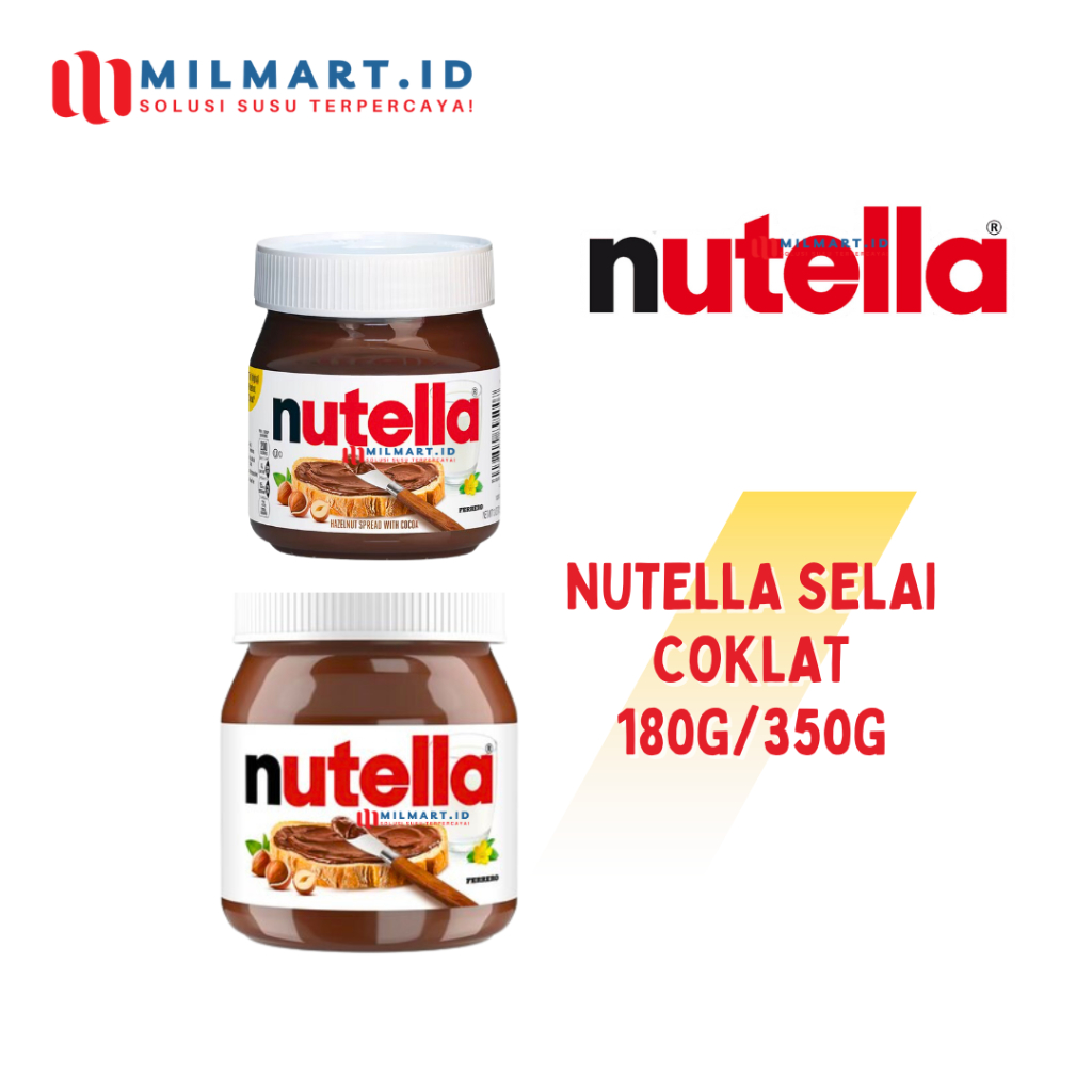 

NUTELLA COKLAT SPREAD 180G/350G CHOCOLATE HAZELNUT SELAI NUTELLA