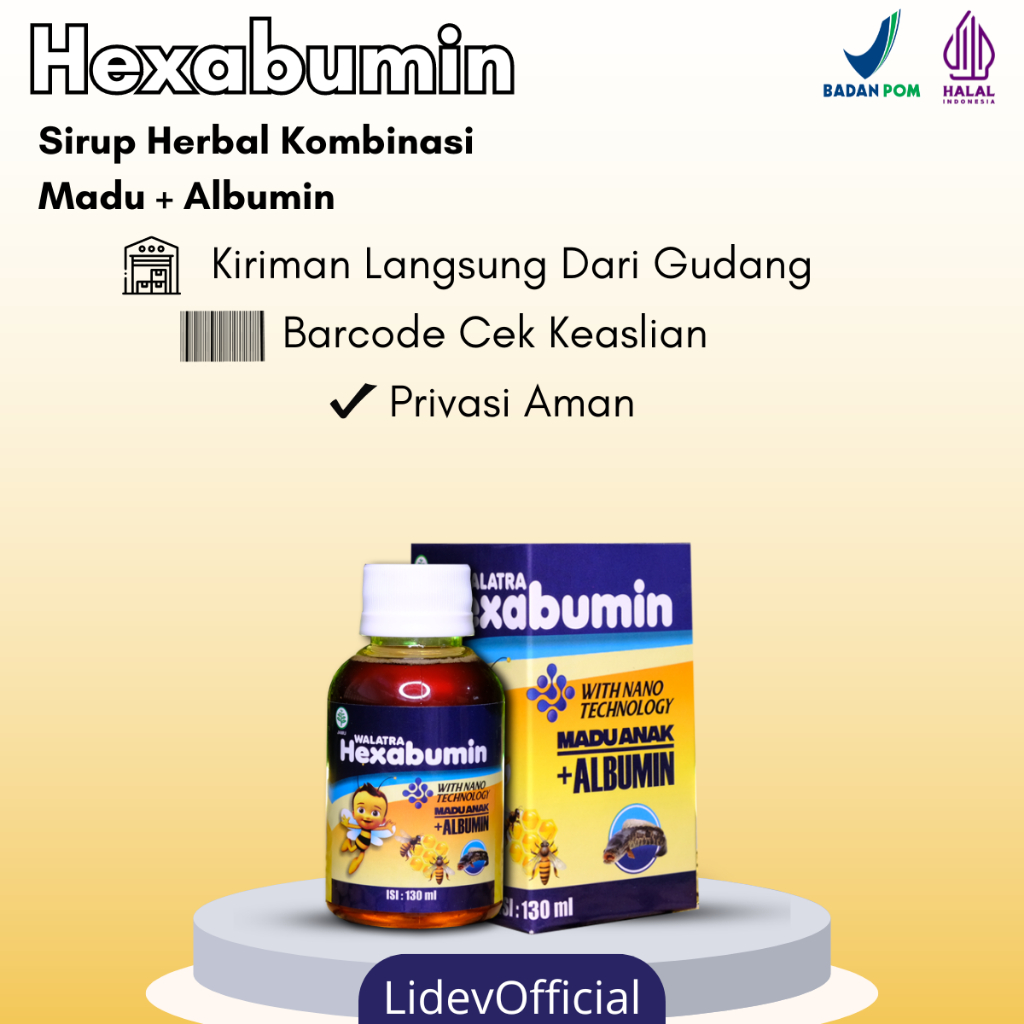 Hexabumin - Madu Asli & Albumin 100% Original Resmi Distributor BPOM & Halal MUI