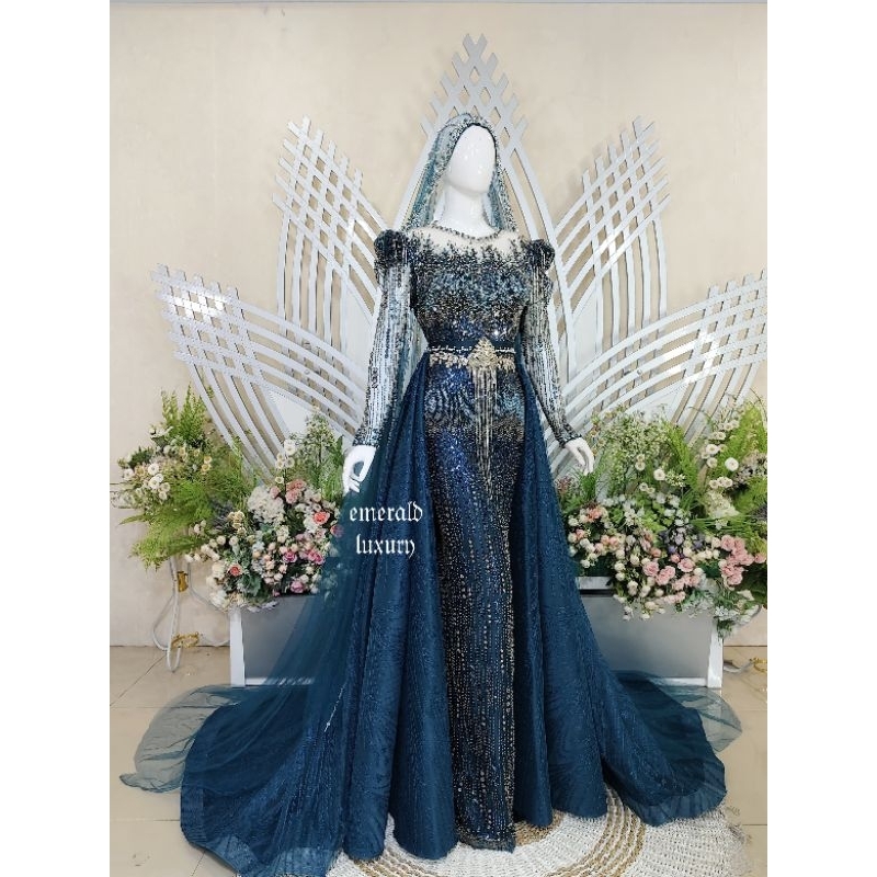 GAUN PENGANTIN KEBAYA AKAD NIKAH MEWAH