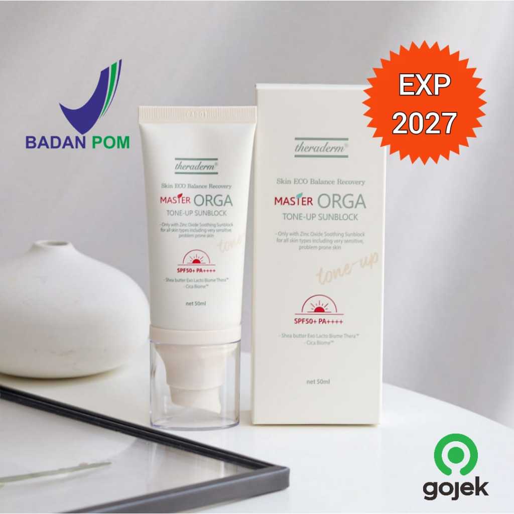 Theraderm Master Orga Tone Up/Clear Soothing Sunblock SPF50+ Sensitive Skin