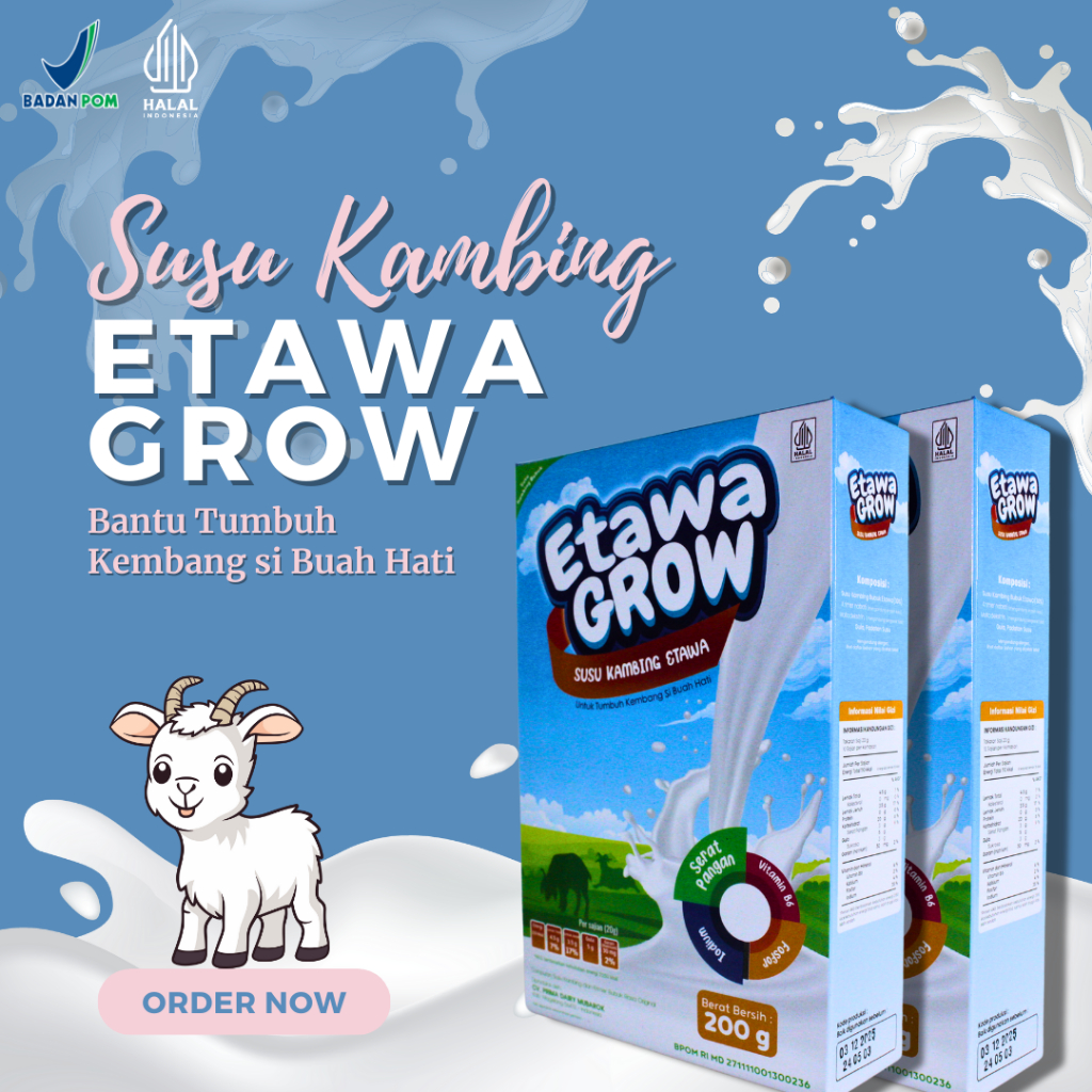 ETAWA GROW | Susu Kambing Etawa Murni untuk Tumbuh Kembang Anak