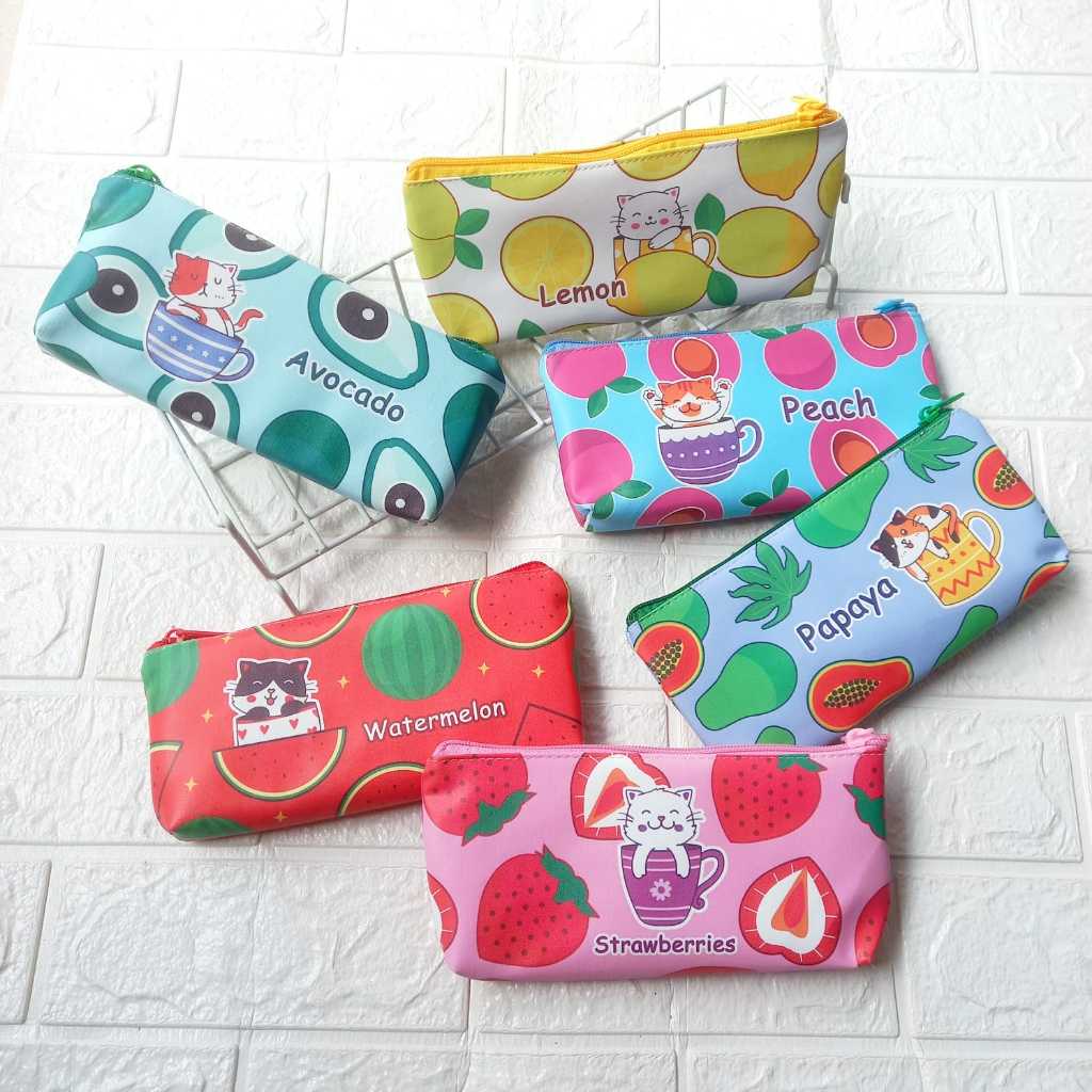 

Tempat Pensil Motif Fruity Cat Size Medium Unik Lucu
