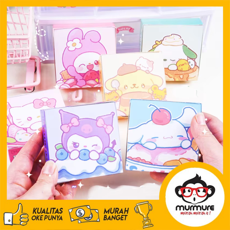 

MURMURE I MEMO CUBE SANRIO / MEMO KARAKTER SANRIO / NOTES MINI KARAKTER KARTUN ANAK / MEMO KECIL GAMBAR KARAKTER SANRIO KUROMI