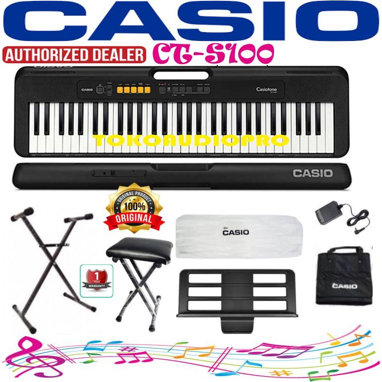 Keyboard Casio CTS100 Keyboard Paket Casio CTS-100 Casiotone CT-s100