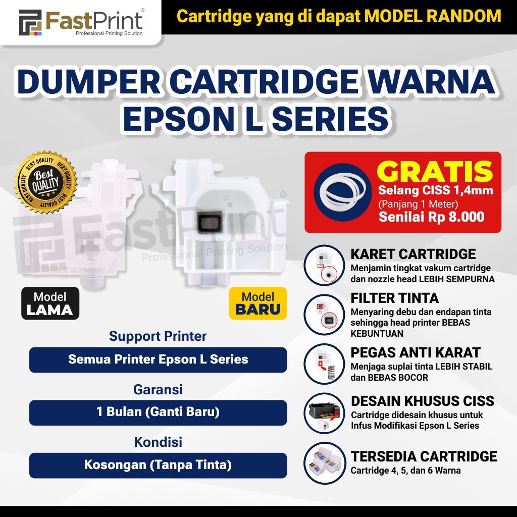 Fast Print Damper Cartridge CISS Epson L Series L100 L110 L120 L210