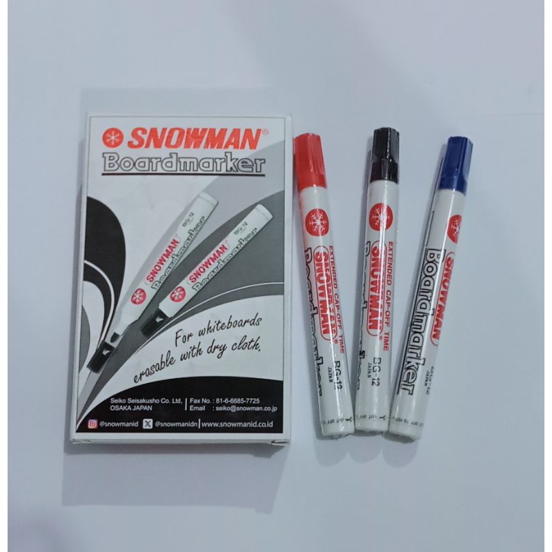 

Spidol Whiteboard BG-12 snowman spidol papan tulis bisa dihapus