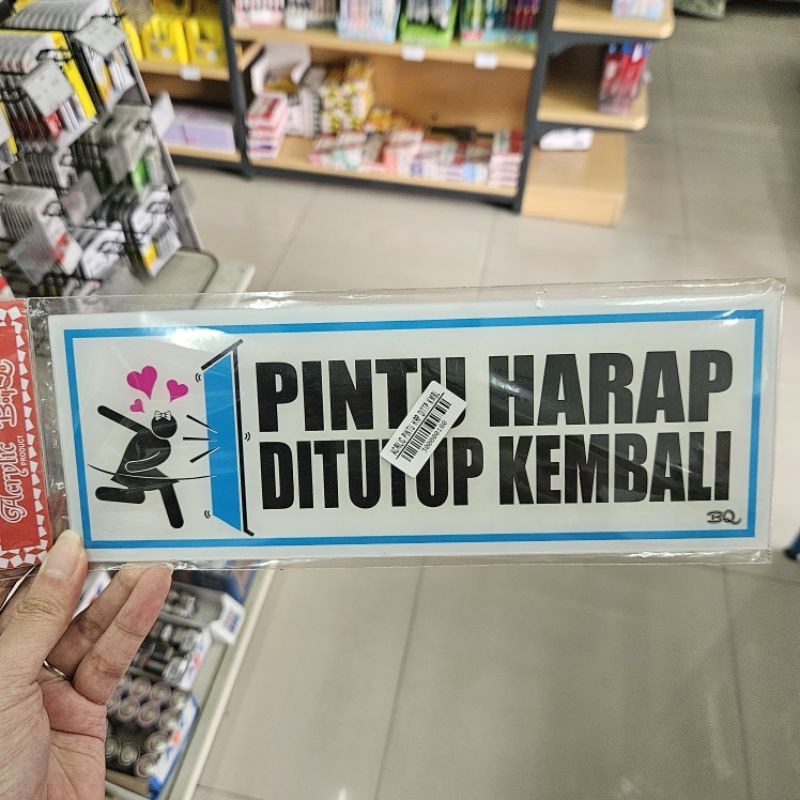 

papan acrylic sign board akrilik logo pintu harap ditutup kembali