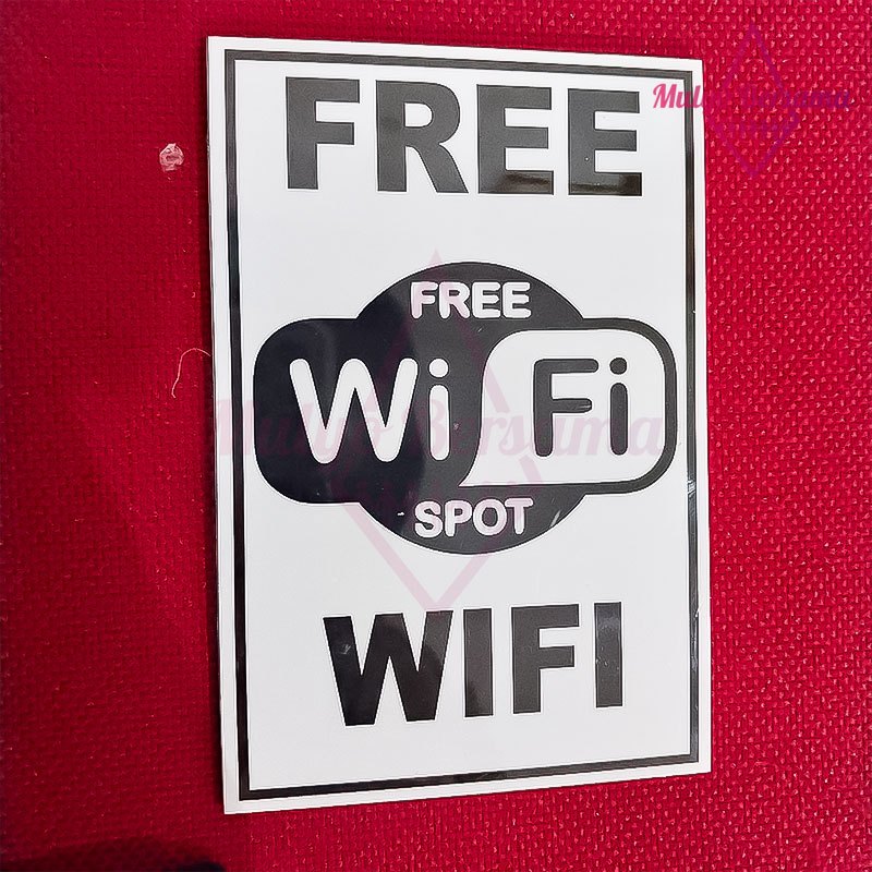 

Papan Free Wifi Papan Dinding Pemberitahuan Free Wifi - Mulyo Bersama