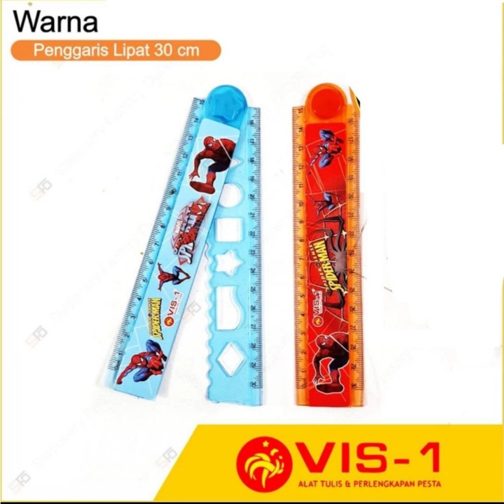 

Penggaris Lipat 30cm VIS-1 - Acrylic Fancy Ruler Ukuran 30cm, Dapat Dilipat 2 varian warna - Merah