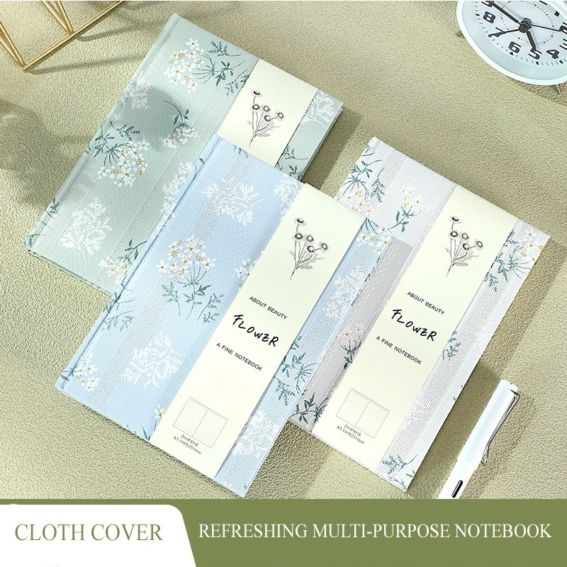 

Flower Cloth Hard Cover Korean Journal notebook A5