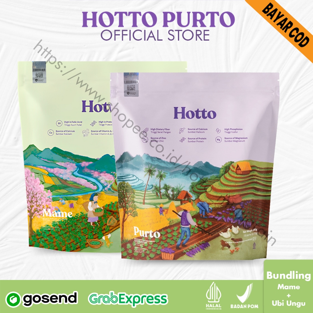 

Hotto Purto Multigrain Edamame with Purple Potato Pouch BPOM Bundling