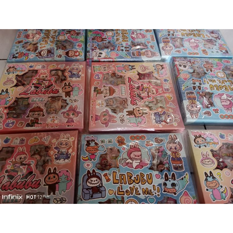 

Stiker gelas labubu stiker viral isi 100 pcs