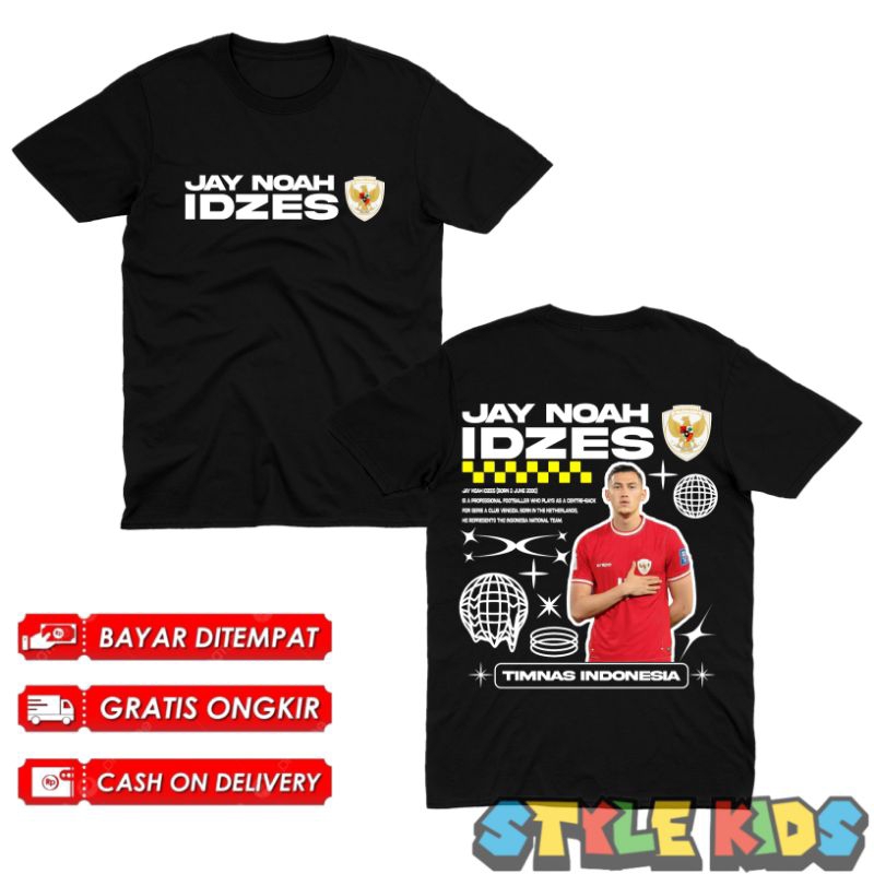 (BISA COD) Kaos Anak Jay Noah Idzes Player Timnas Indonesia Baju Anak Jay Idzes