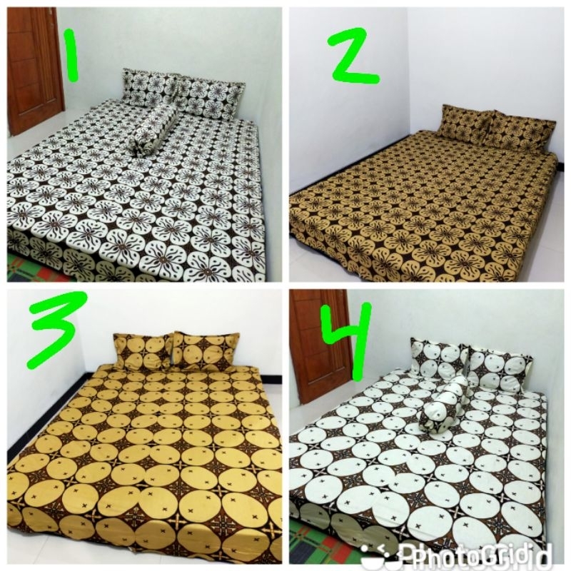sprei batik sogan #sprei batik Kawung#sprei batik murah
