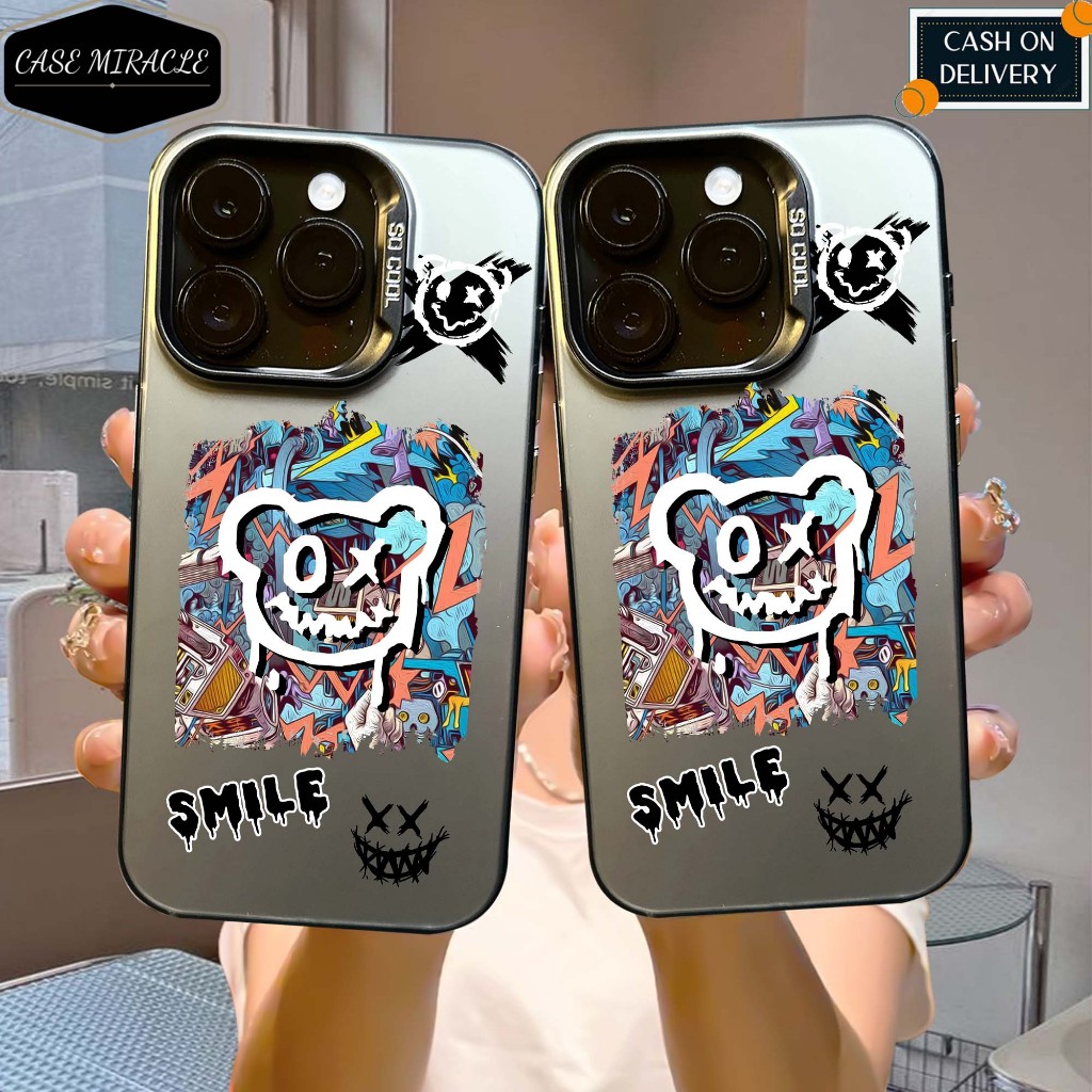 

CASE REALME C67 / C63 / C65 / C55 / C53 / C30 / C33 / C15 / C20 / C12 / C31 / C35 SO COOL HOLOGRAM PREMIUM MATTE - Motif SMILE - softcase HYBRID IMD PLATE HOLOGRAM Cowo - Casing Glossy