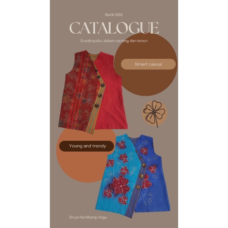 rompi vest outer baju jadi batik tulis
