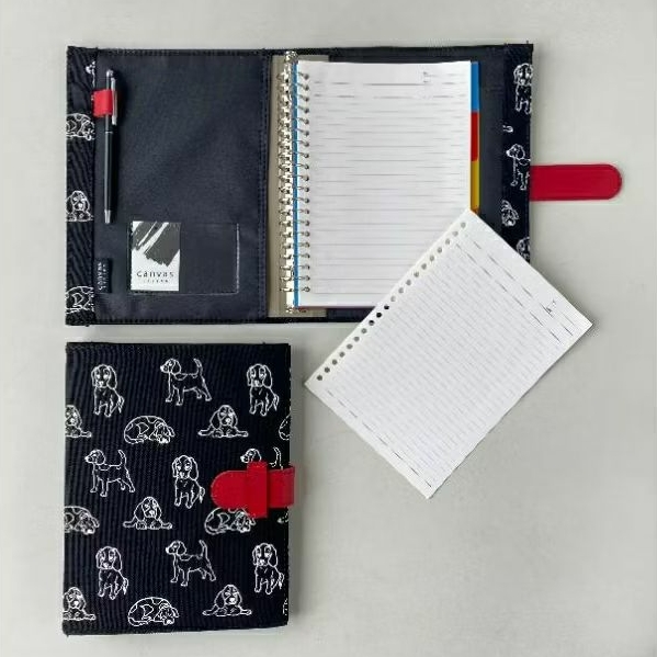 

Binder A5 Billy Black Canvas Living