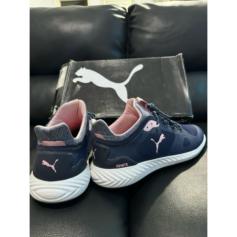 Preloved Puma Ignite PWRADAPT Peacoat-Lilac Sachet Size EUR 40/7.5Y/25.5cm Waterproof Like New Condi