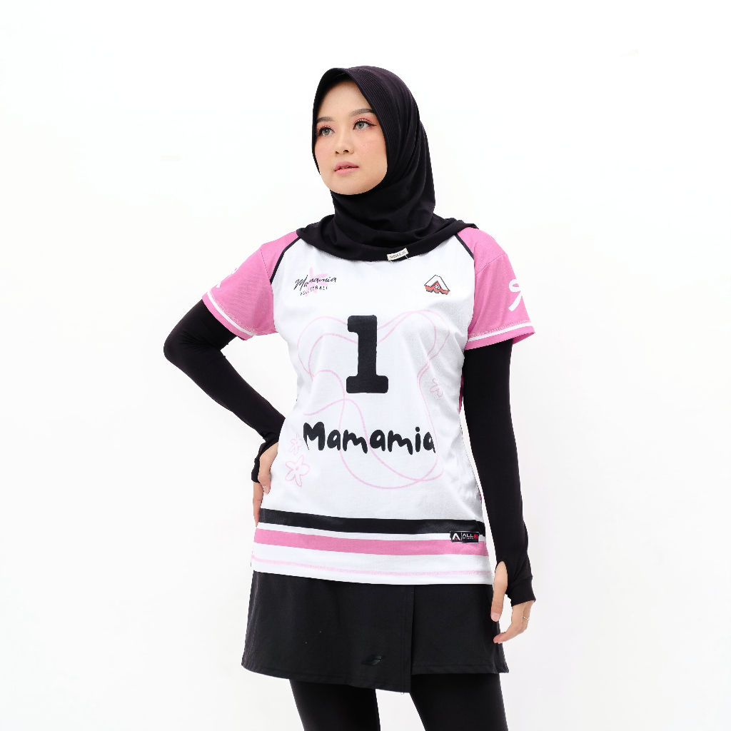 Jersey Voli Cewek Atasan Fullprint Kaos Voli Wanita Atasan