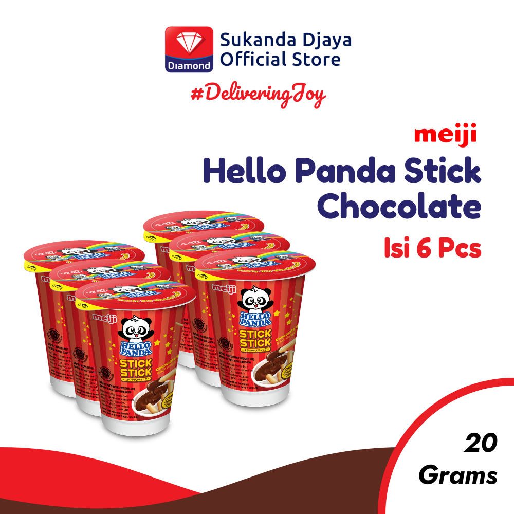 

Meiji Hello Panda Stick Biskuit Chocolate Snack Ringan 20 Gr (6 Pcs)