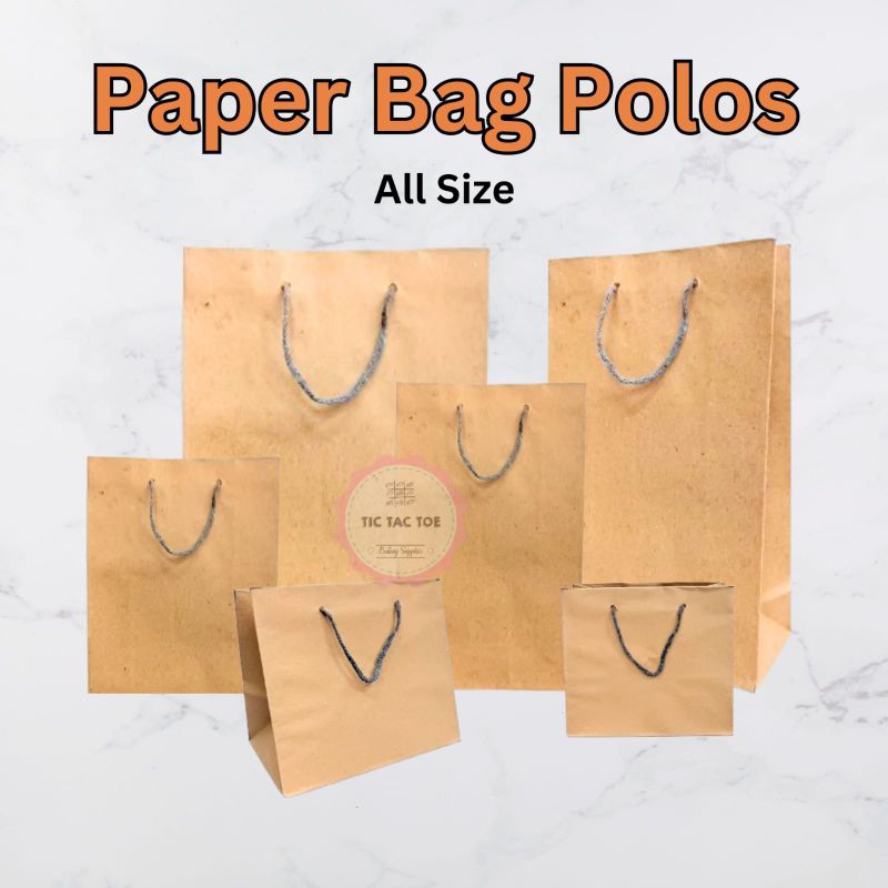 

Paper Bag Polos Tas Kertas Belanja Tas Kertas Kraft Paper Bag Kraft isi /dz(12lbr)