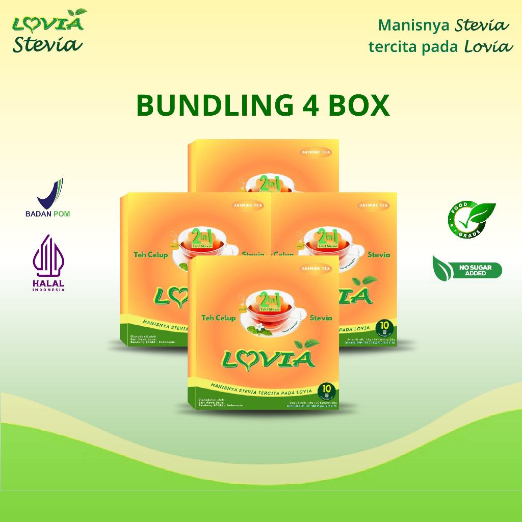 

Teh Celup Stevia Dengan Pemanis Alami Bundling 4 Box