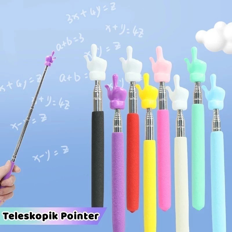 

YUFEMA - Tongkat penunjuk whiteboard untuk guru mengajar / Tongkat penunjuk papan tulis praktis / ATK Extendable pointer teleskopik